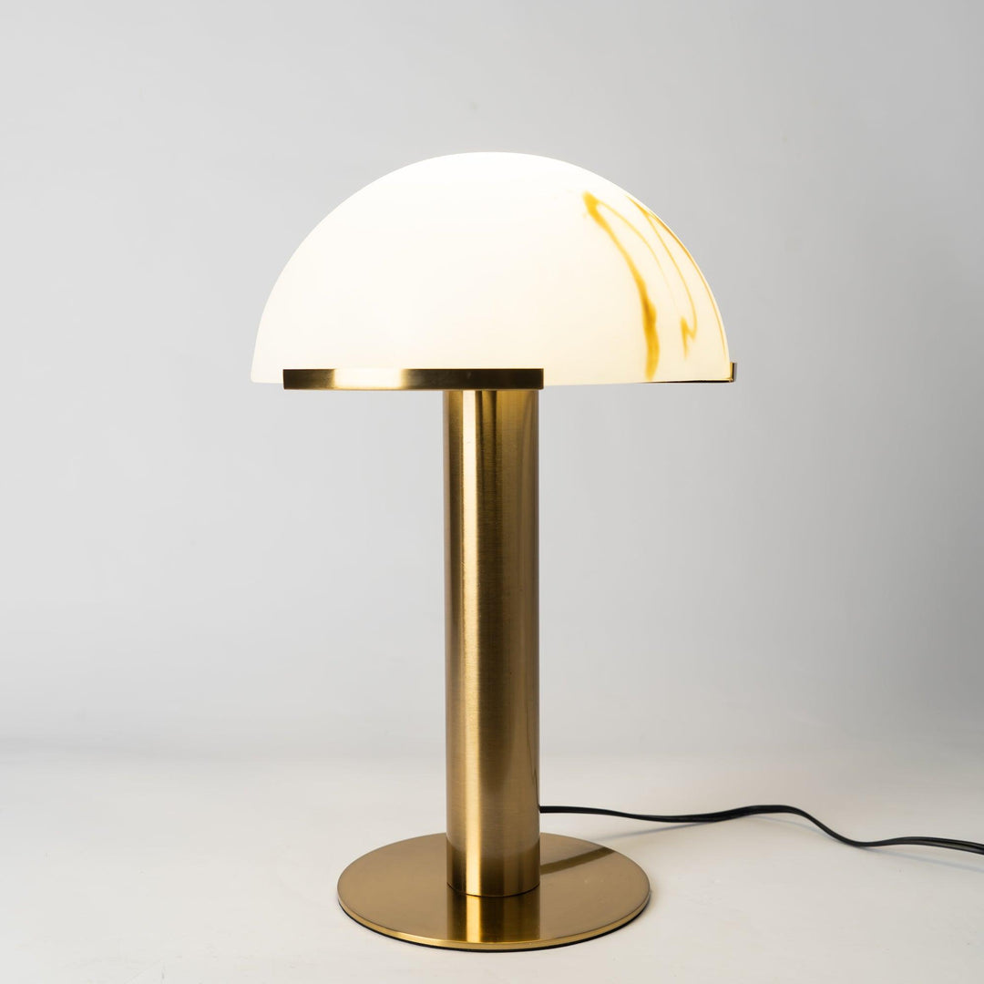 Elegancka Lampa Stołowa Alabastrowa
