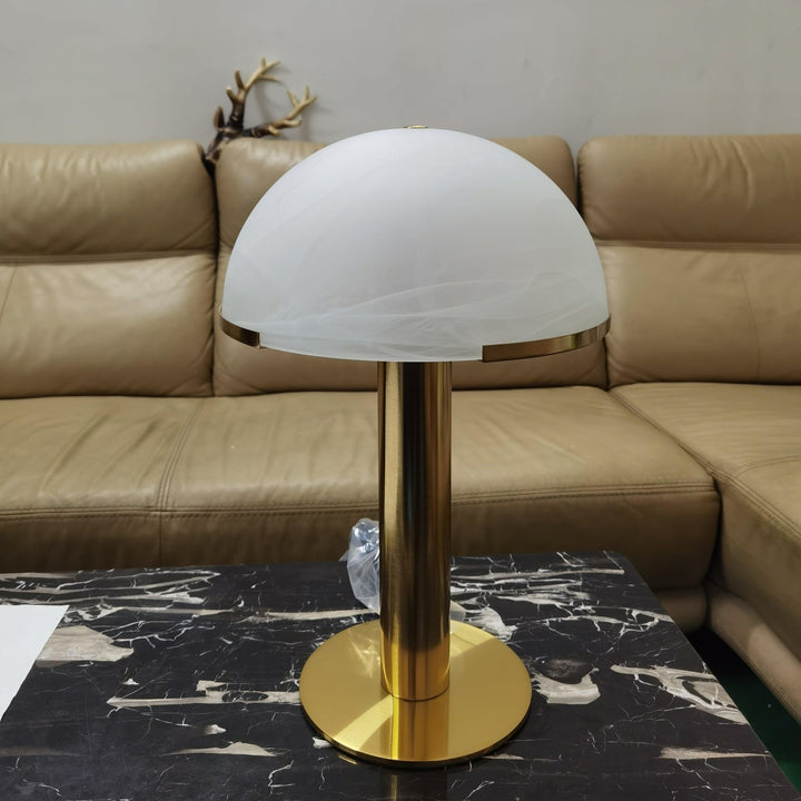 Elegancka Lampa Stołowa Alabastrowa