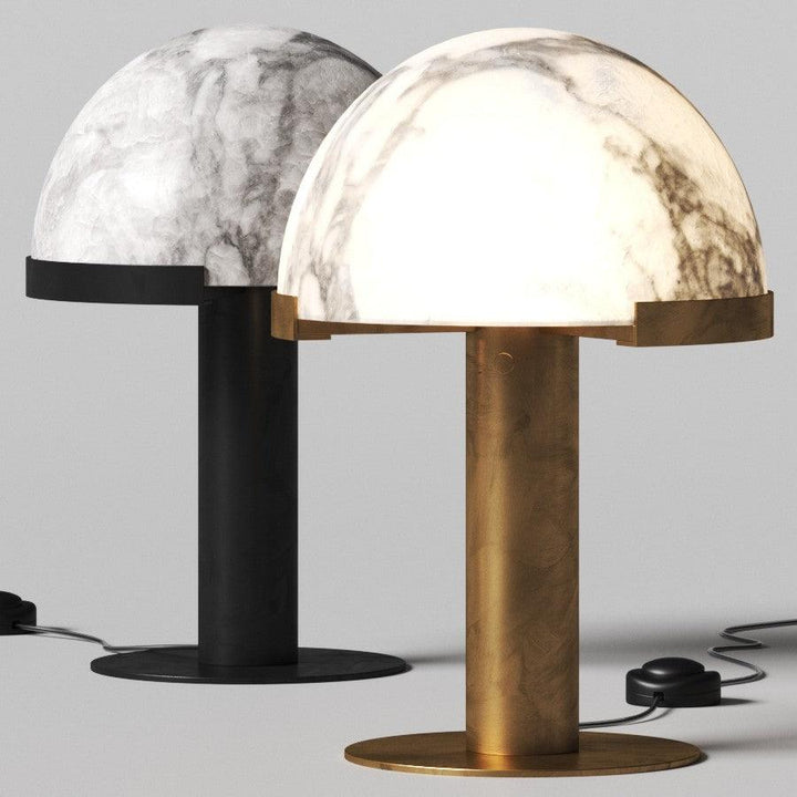Elegancka Lampa Stołowa Alabastrowa