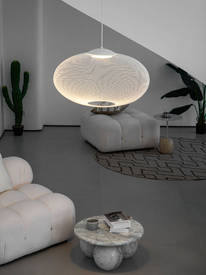 Metalowa Lampa Wisząca z Siatki