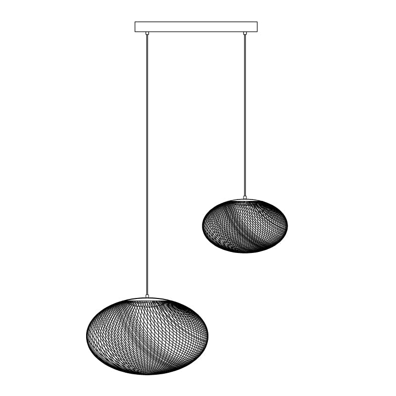 Metalowa Lampa Wisząca z Siatki