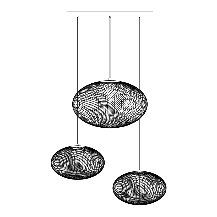 Metalowa Lampa Wisząca z Siatki