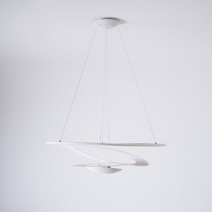 Biała Lampa Wisząca Spirala