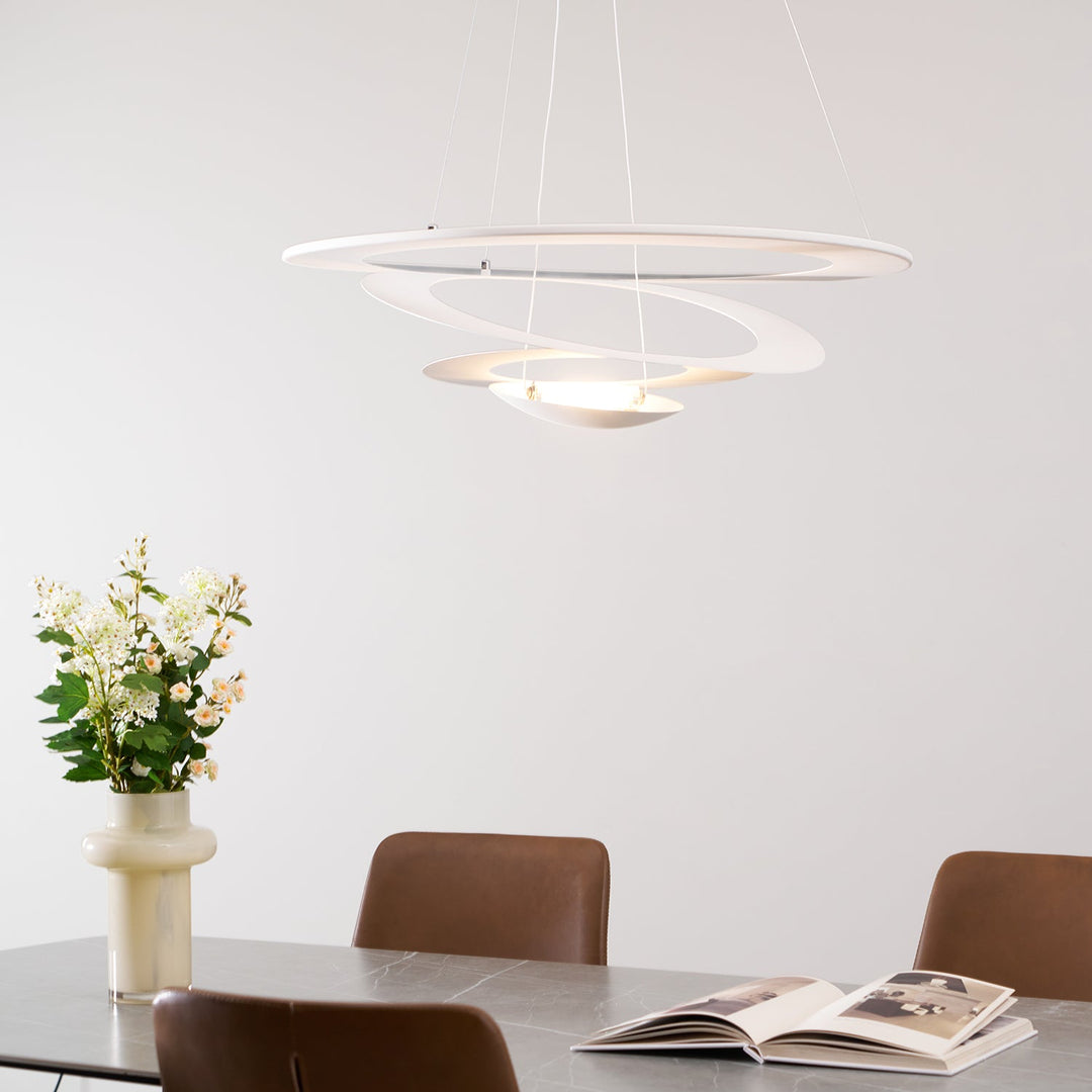Biała Lampa Wisząca Spirala