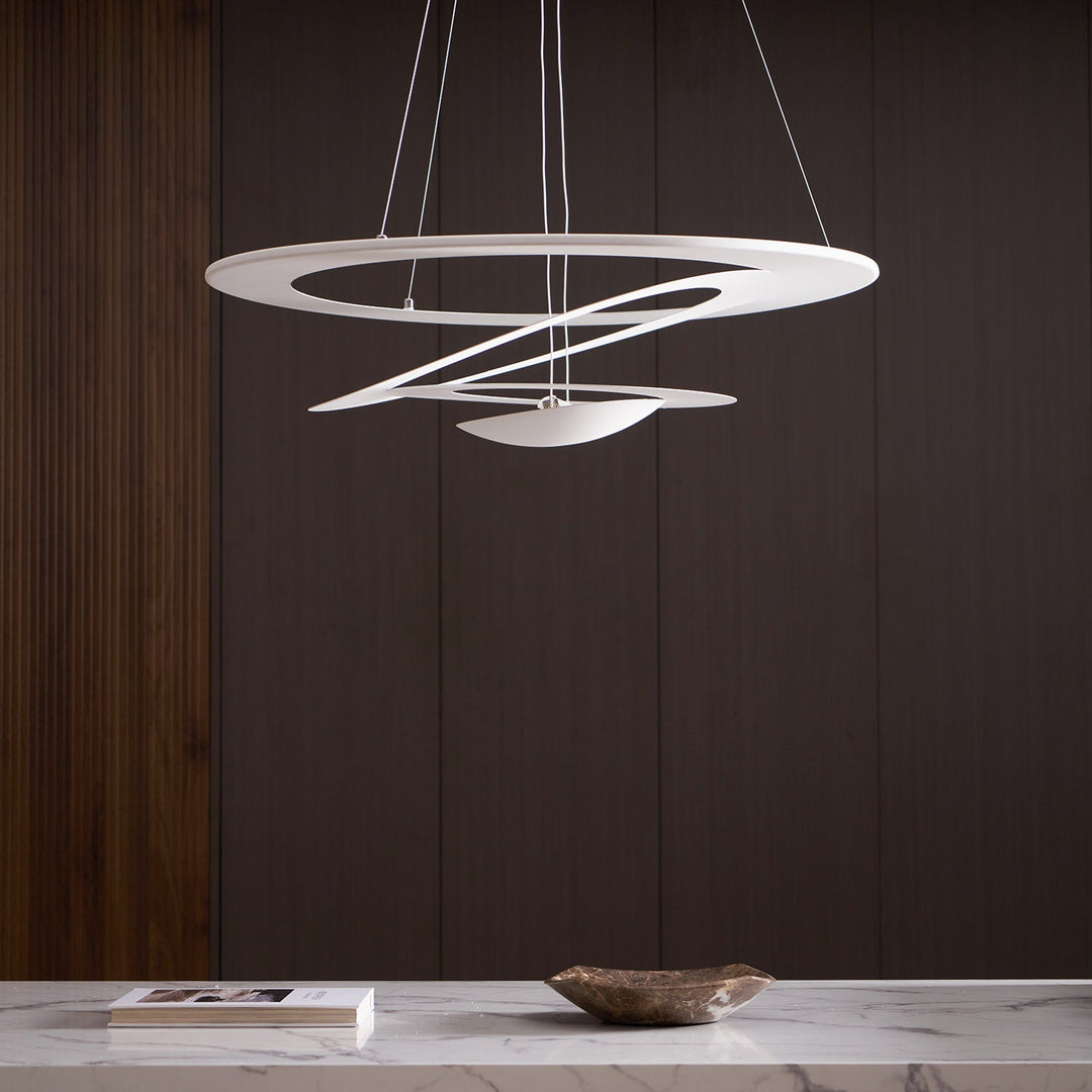 Biała Lampa Wisząca Spirala
