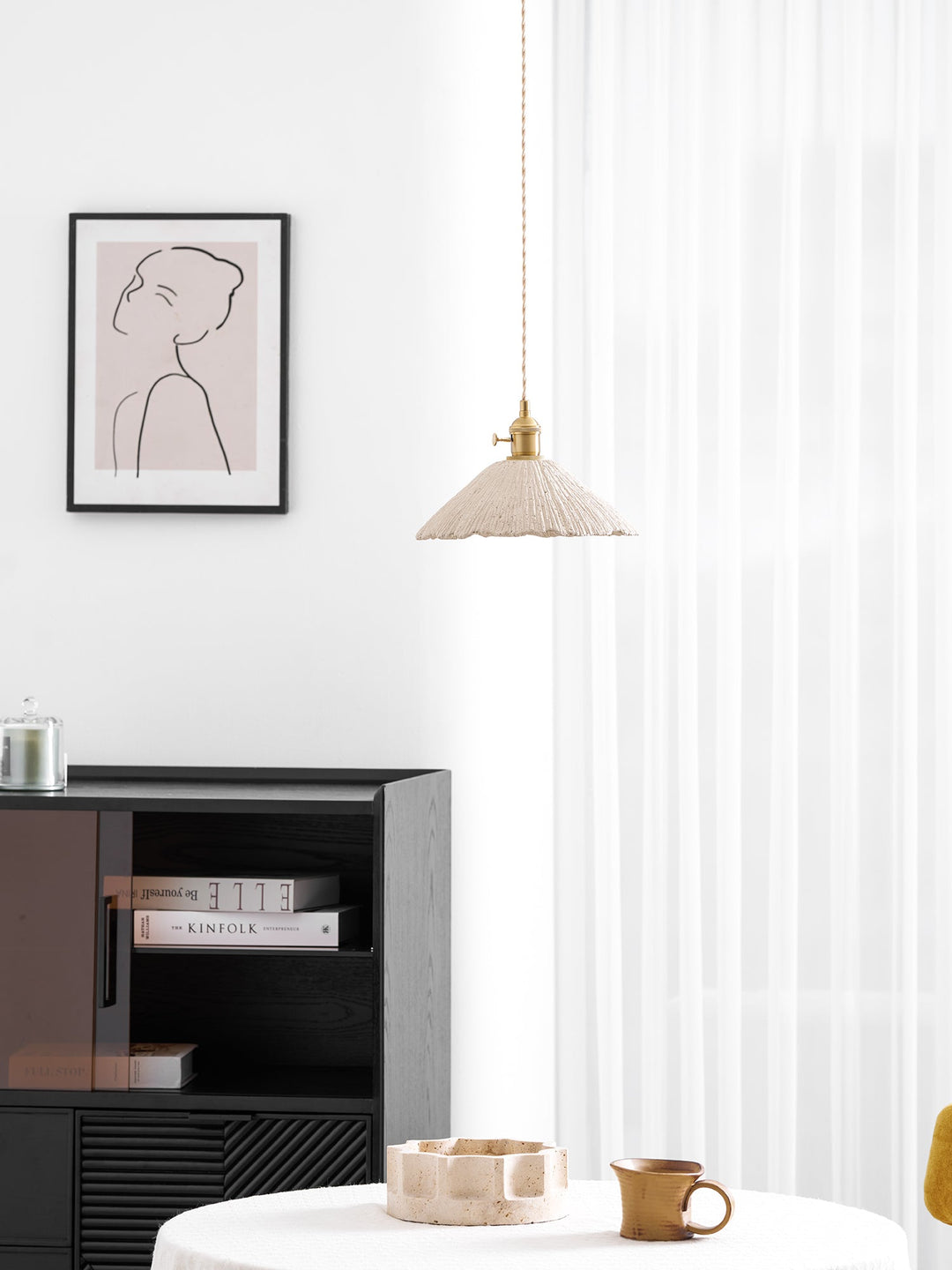 Lampa wisząca z mikrocementu