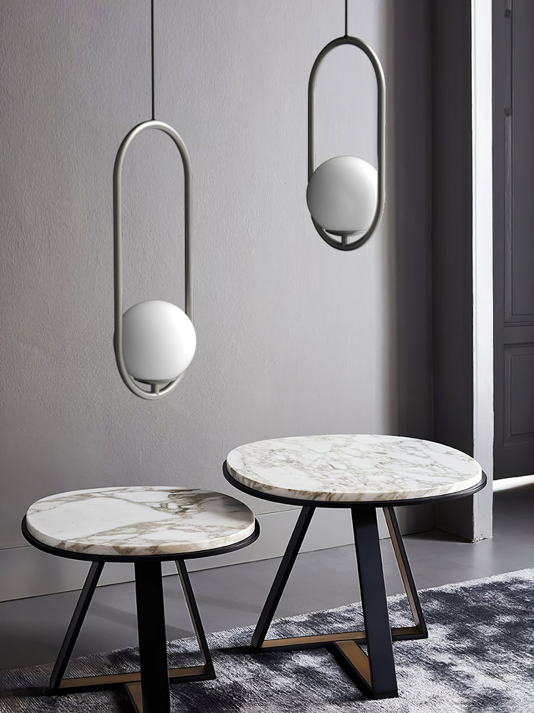 Mosiężna lampa wisząca Loop