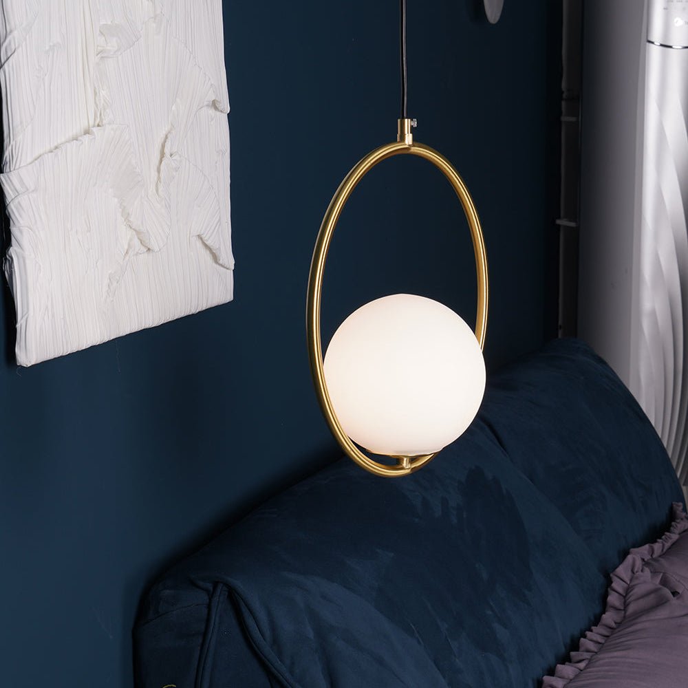 Mosiężna lampa wisząca Loop