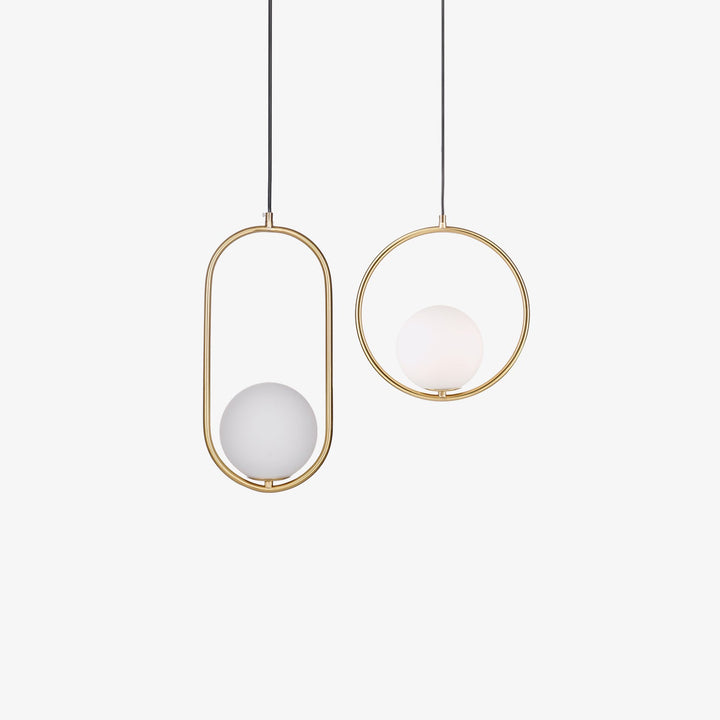 Mosiężna lampa wisząca Loop