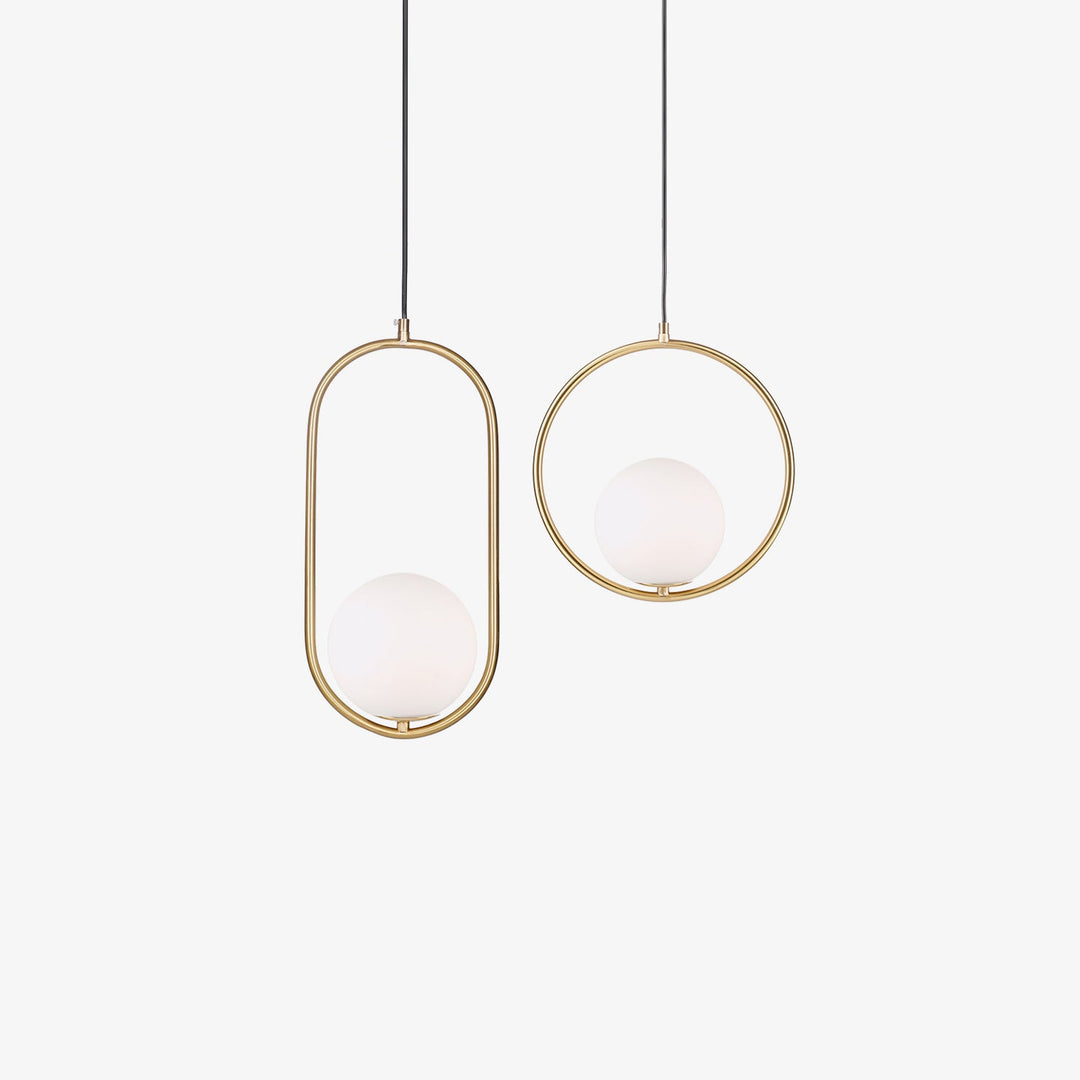 Mosiężna lampa wisząca Loop