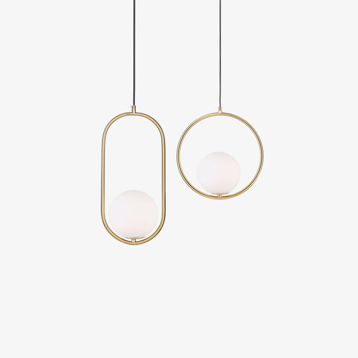 Mosiężna lampa wisząca Loop