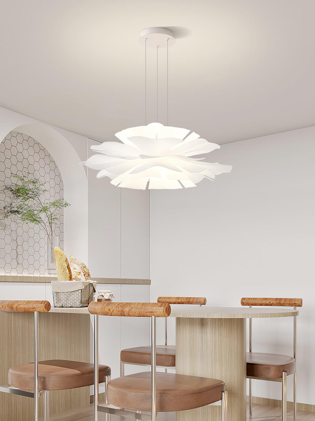 Lampa Wisząca w Kształcie Kwiatu Lotosu