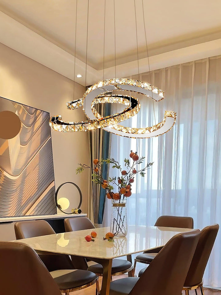 Nowoczesny Kryształowy Podwójny Żyrandol C