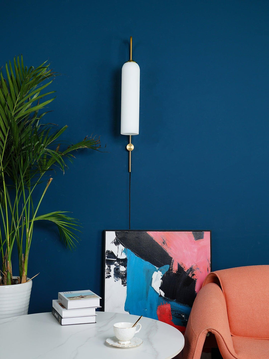 Nowoczesna Szklana Lampa Ścienna z wtyczką