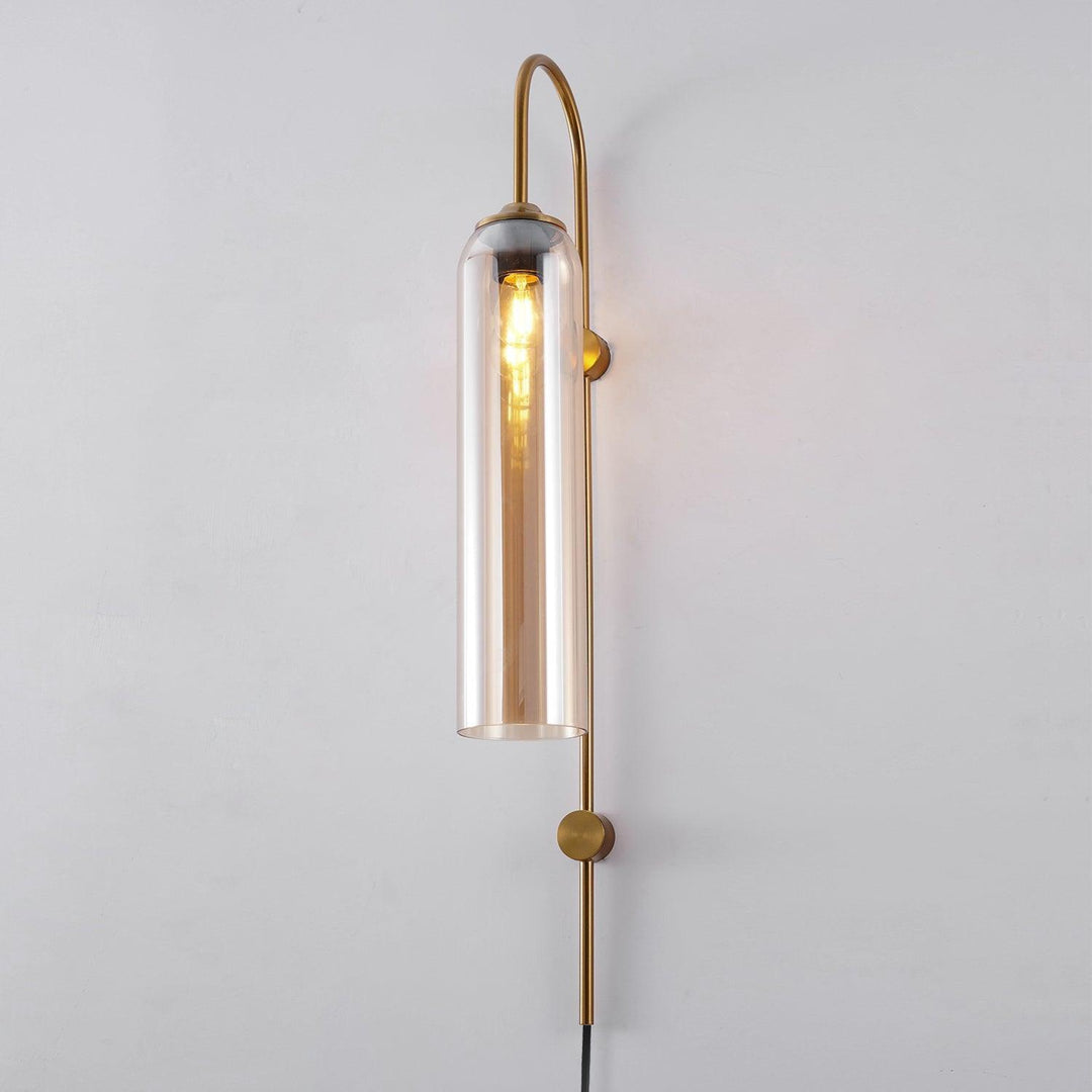 Nowoczesna Szklana Lampa Ścienna z wtyczką