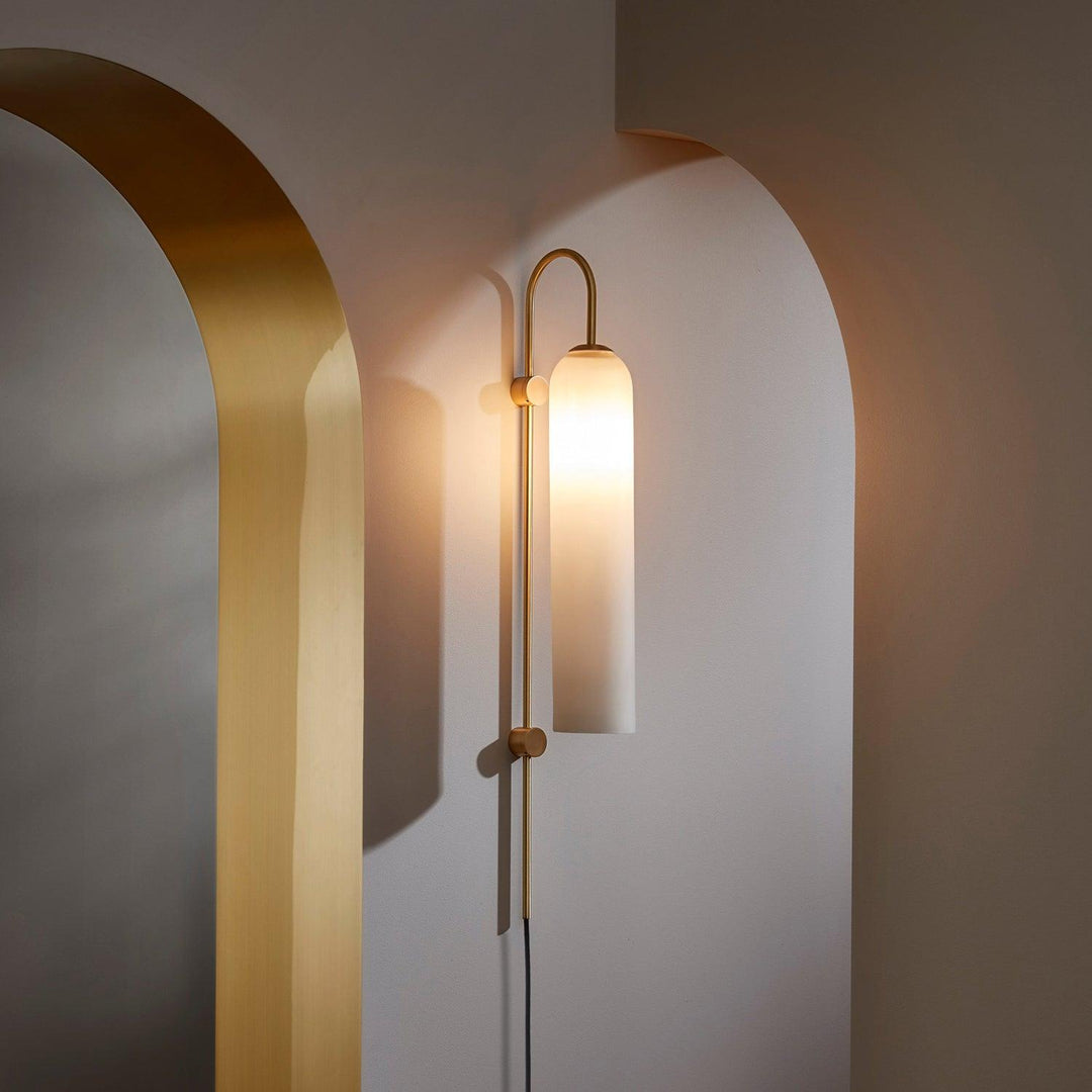 Nowoczesna Szklana Lampa Ścienna z wtyczką