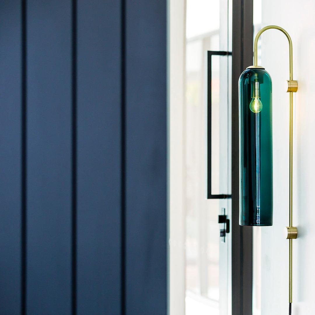 Nowoczesna Szklana Lampa Ścienna z wtyczką