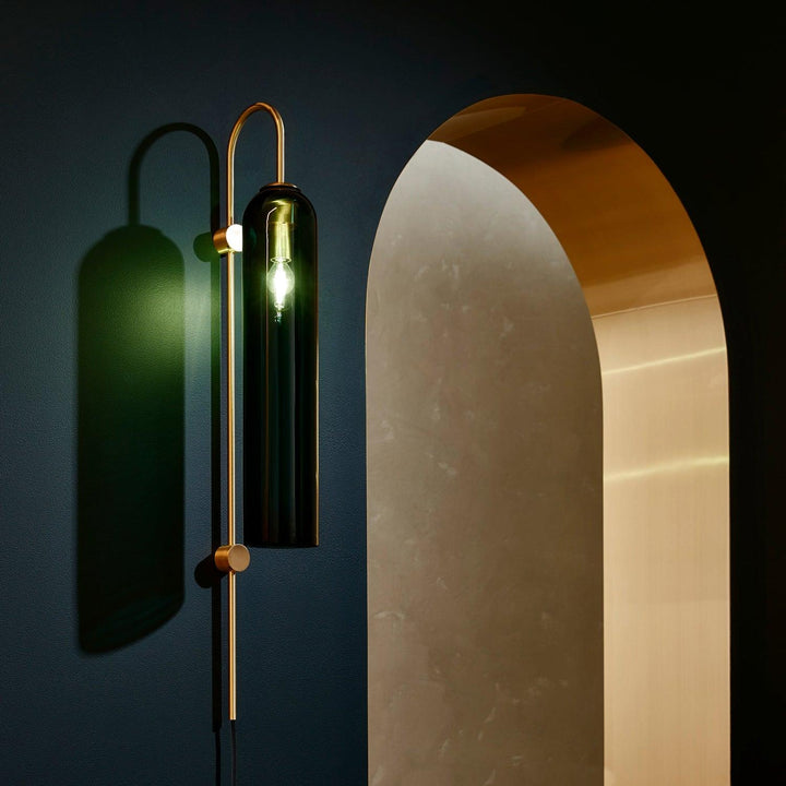 Nowoczesna Szklana Lampa Ścienna z wtyczką