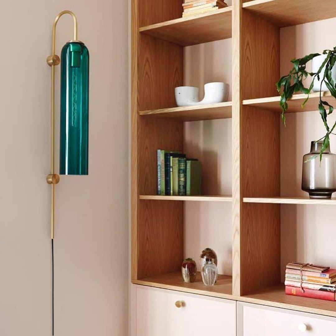 Nowoczesna Szklana Lampa Ścienna z wtyczką