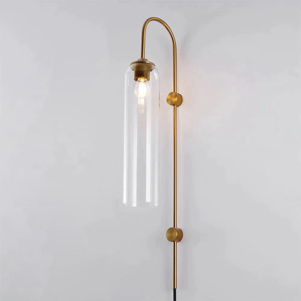 Nowoczesna Szklana Lampa Ścienna z wtyczką