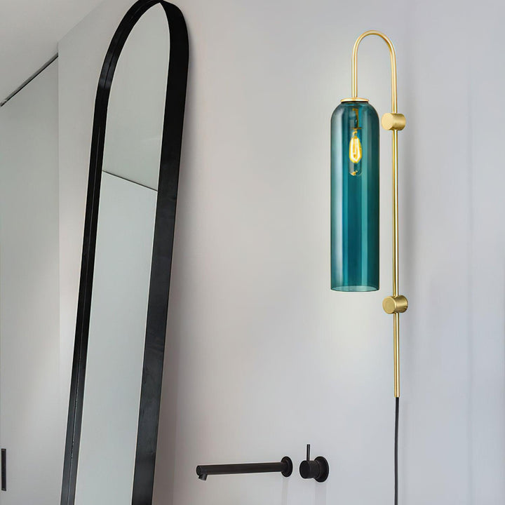 Nowoczesna Szklana Lampa Ścienna z wtyczką