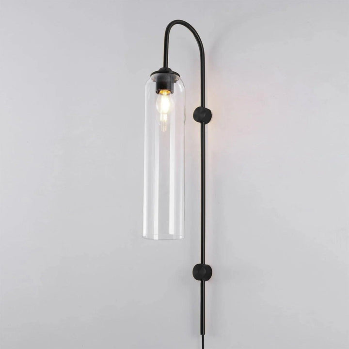 Nowoczesna Szklana Lampa Ścienna z wtyczką