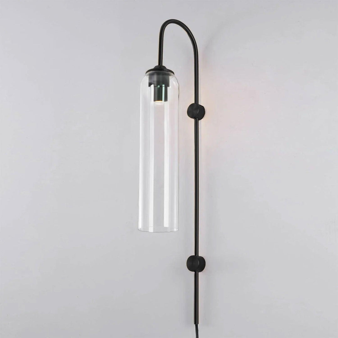 Nowoczesna Szklana Lampa Ścienna z wtyczką
