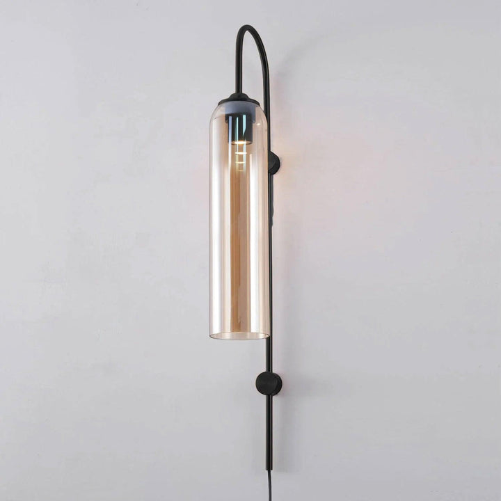 Nowoczesna Szklana Lampa Ścienna z wtyczką