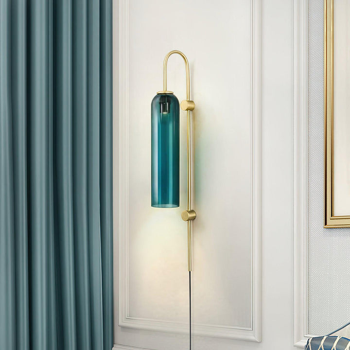 Nowoczesna Szklana Lampa Ścienna z wtyczką