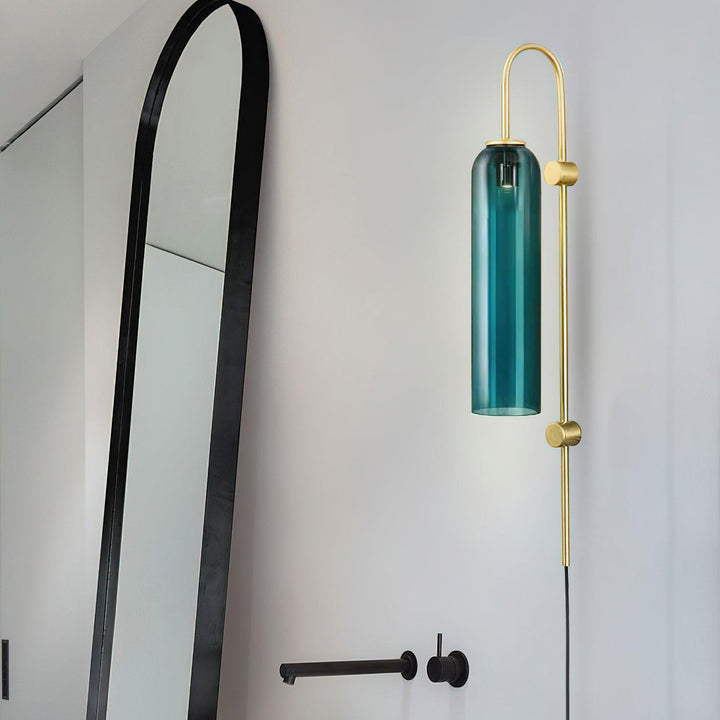 Nowoczesna Szklana Lampa Ścienna z wtyczką