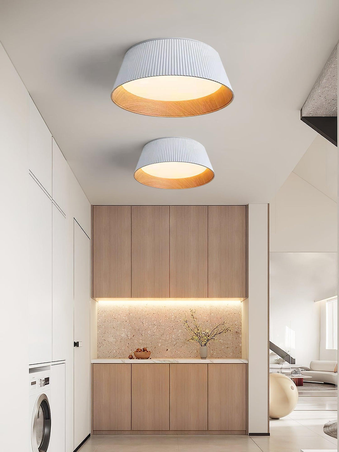Nowoczesna Lampa Sufitowa z Żłobieniami