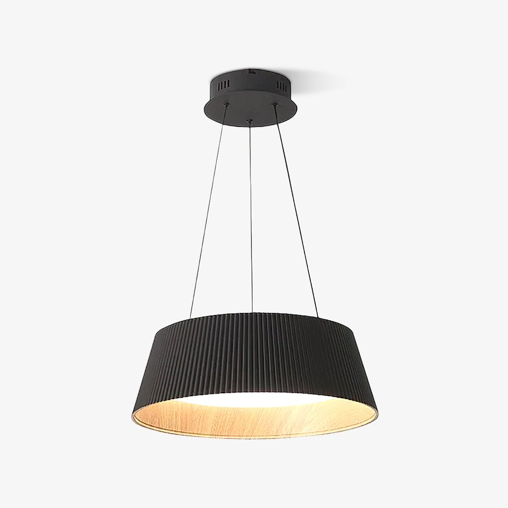 Nowoczesna Lampa Wisząca z Żebrowanym Kloszem