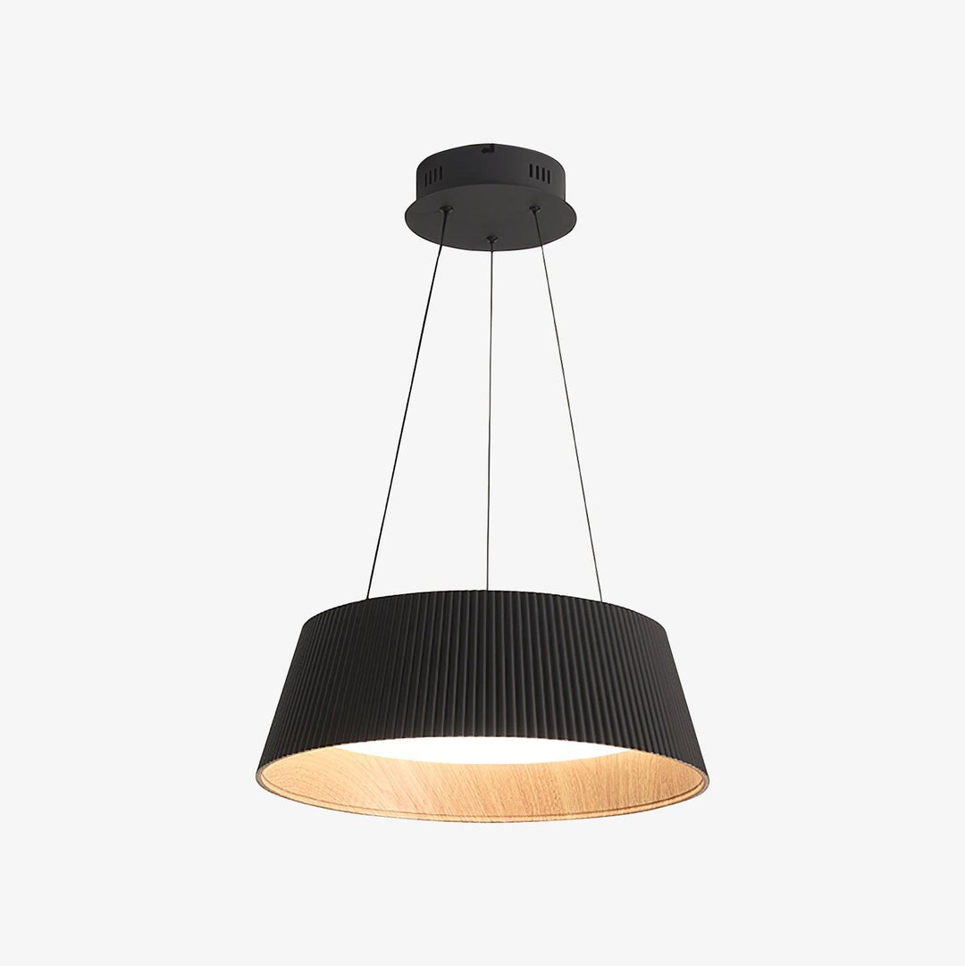 Nowoczesna Lampa Wisząca z Żebrowanym Kloszem