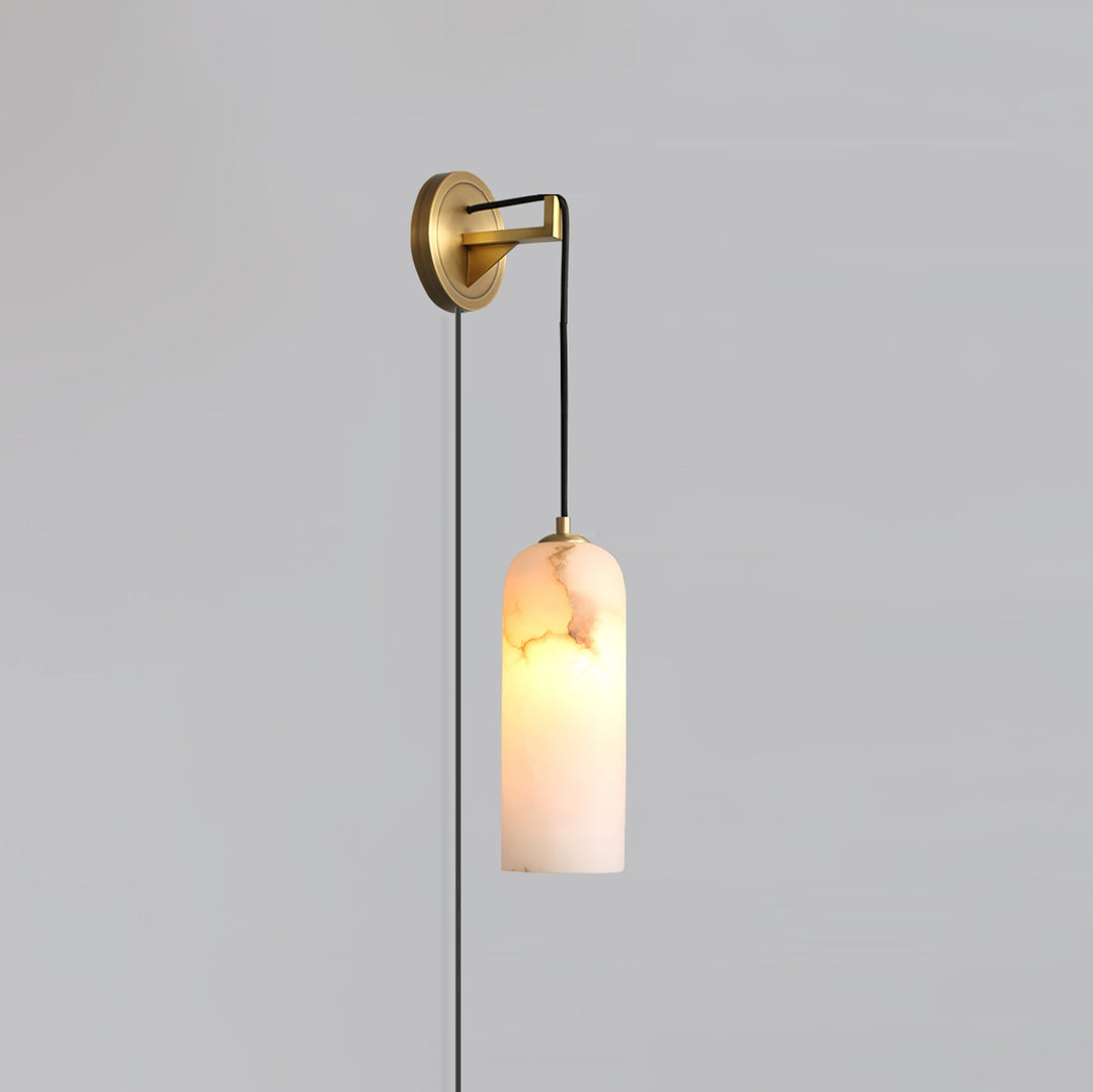 Monty Alabaster Lampa Ścienna z wtyczką