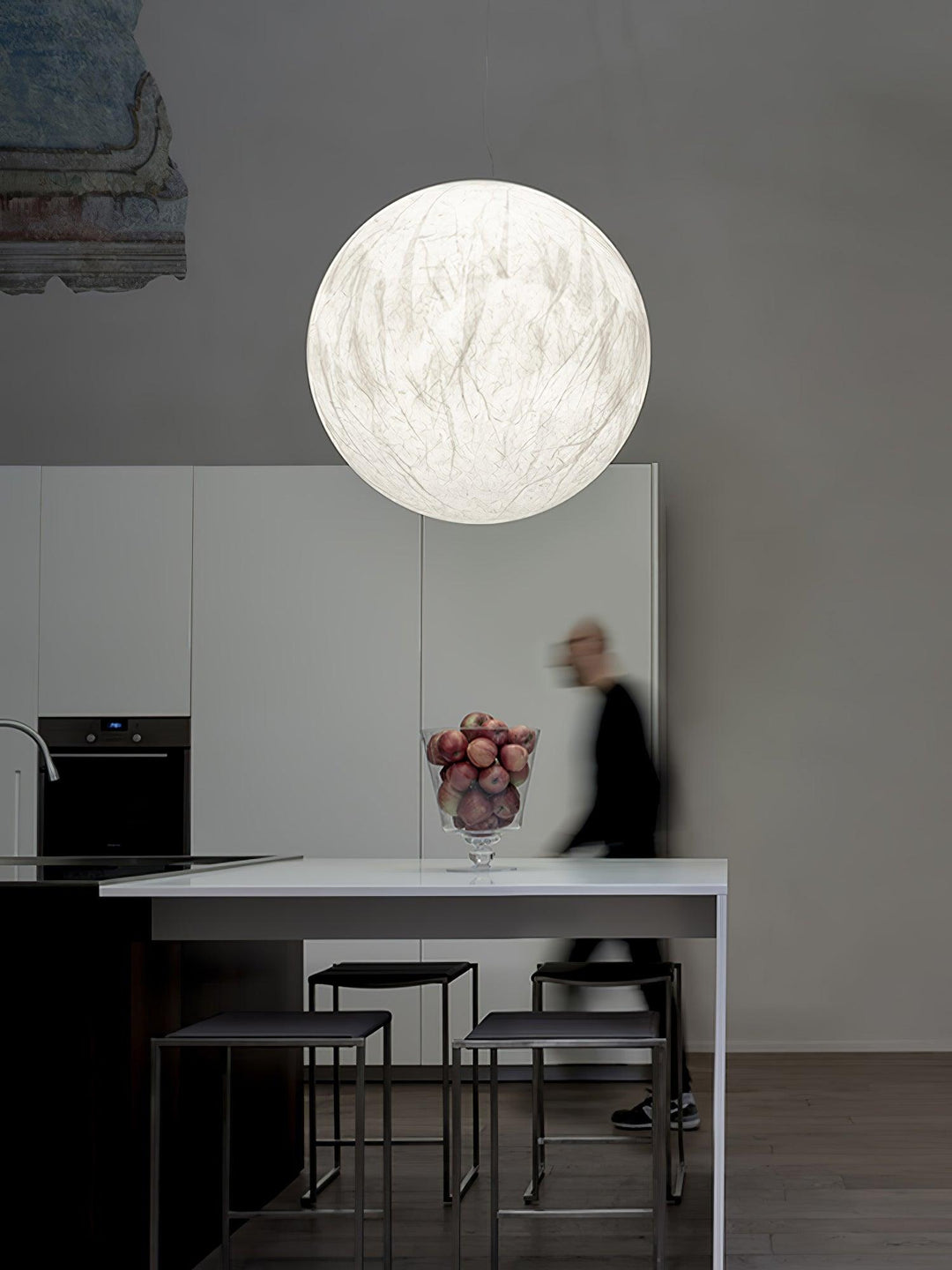 Lampa Wisząca z Jedwabiu Księżycowego