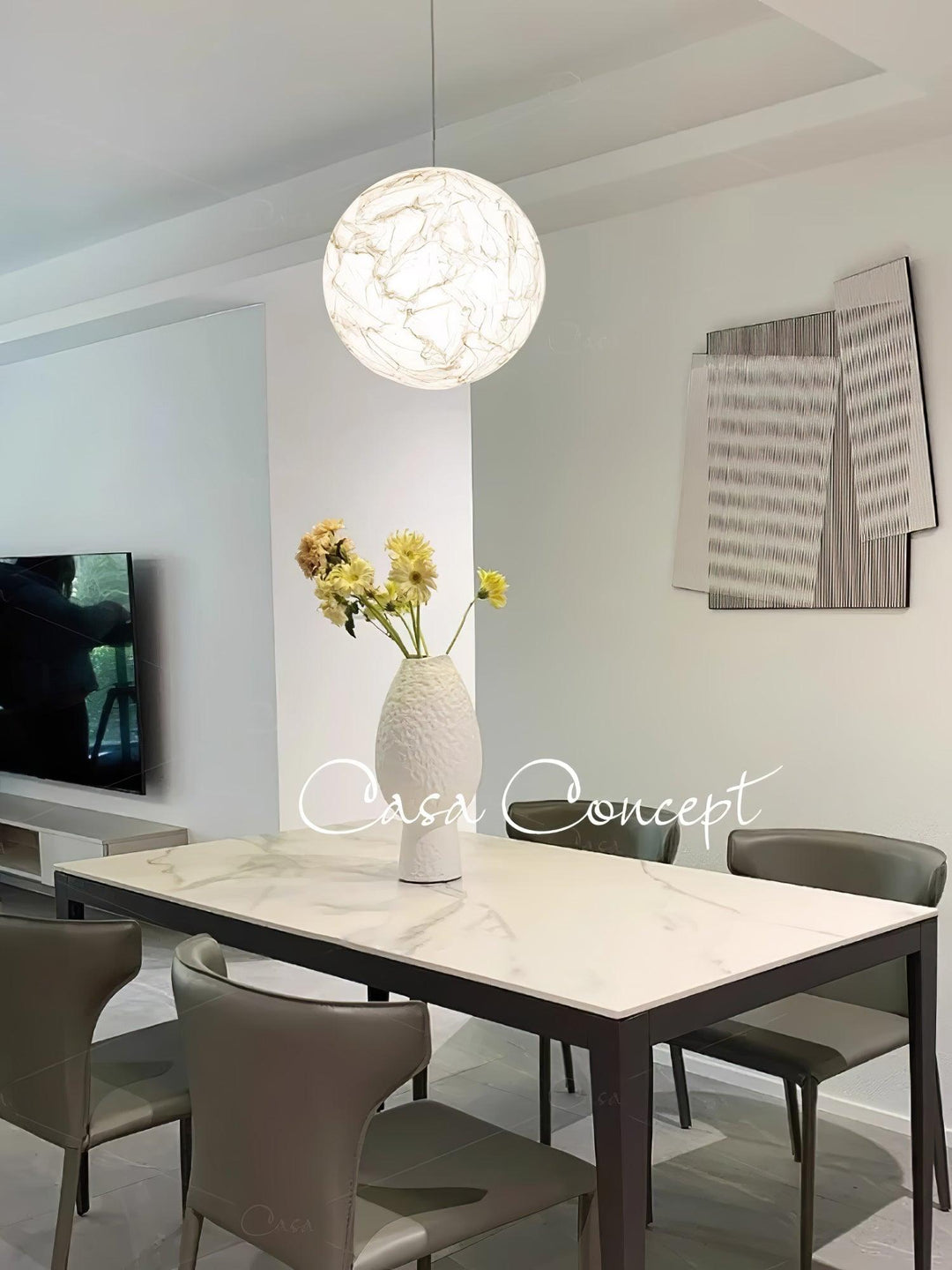 Lampa Wisząca z Jedwabiu Księżycowego