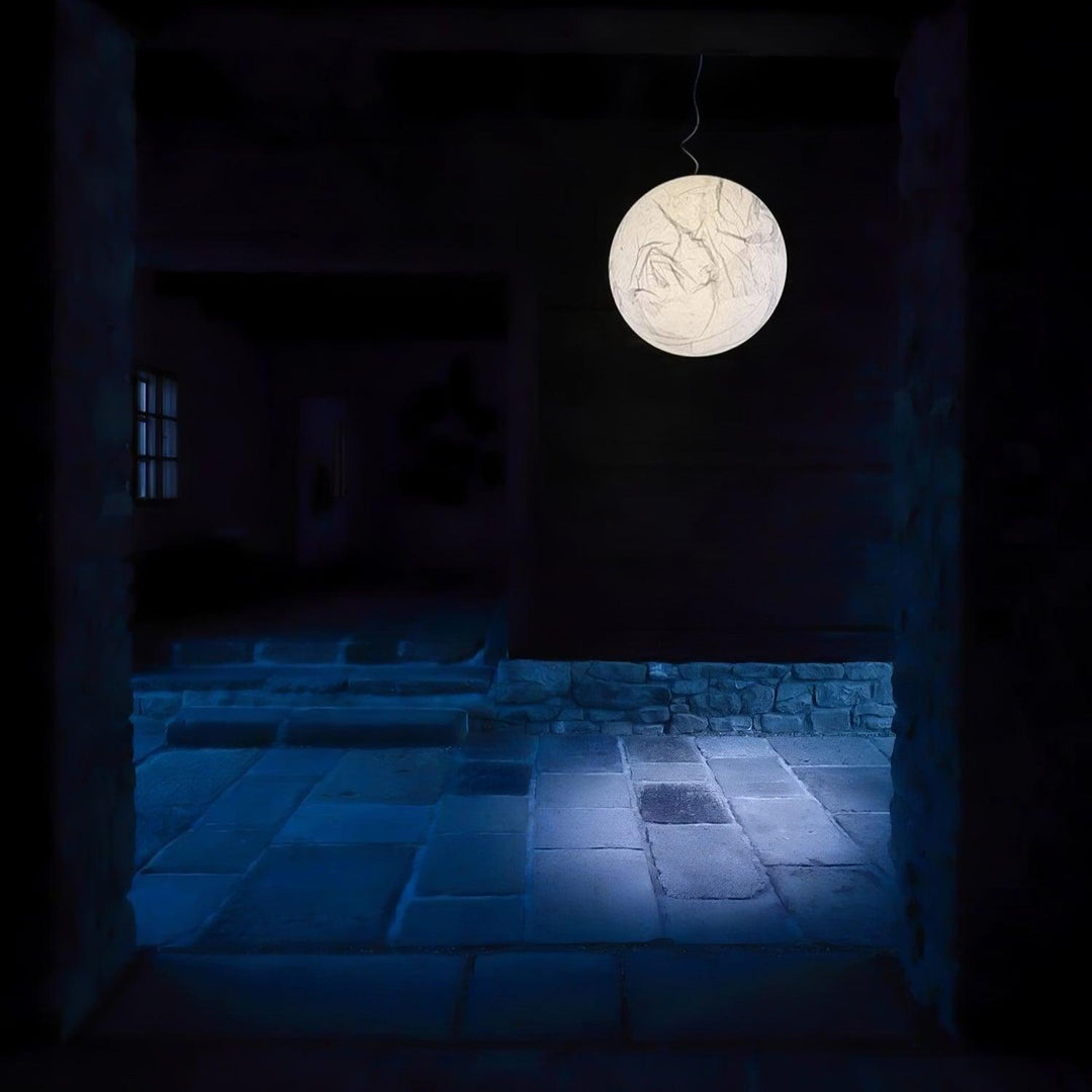 Lampa Wisząca z Jedwabiu Księżycowego