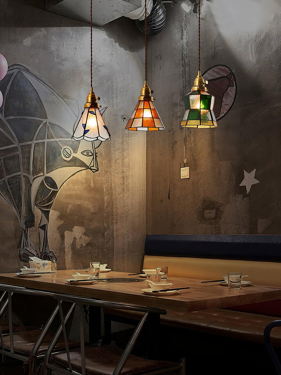 Lampa wisząca mozaikowa