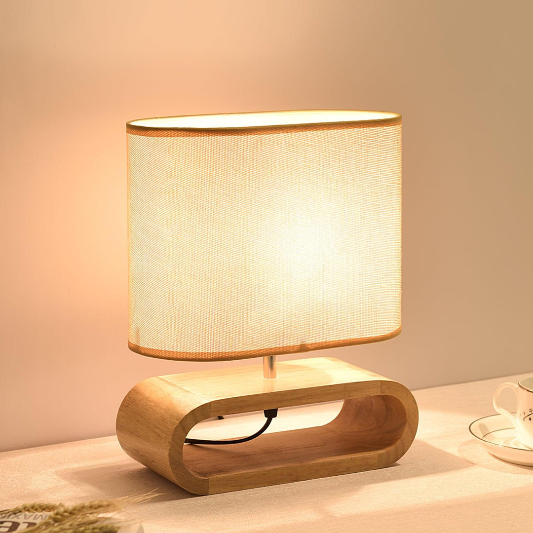 Lampa Stołowa Moti z Drewna
