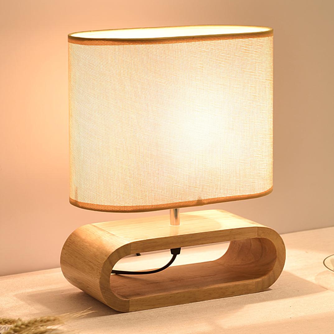 Lampa Stołowa Moti z Drewna