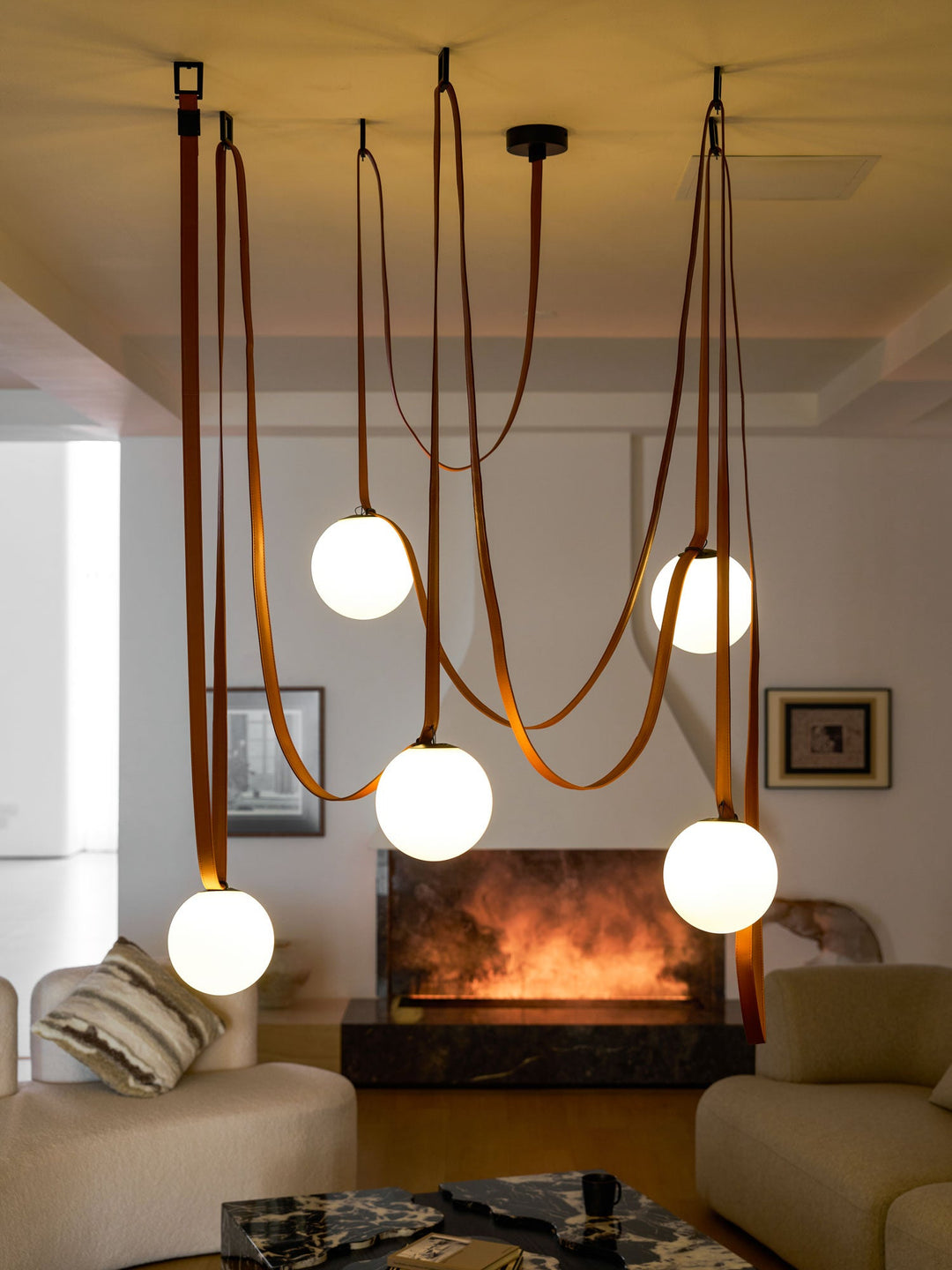 Wielokrotna Lampa Wisząca z Paskami