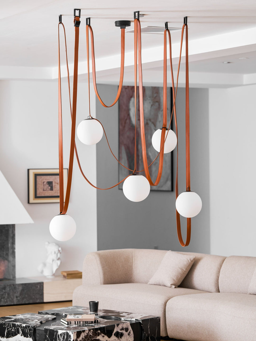 Wielokrotna Lampa Wisząca z Paskami
