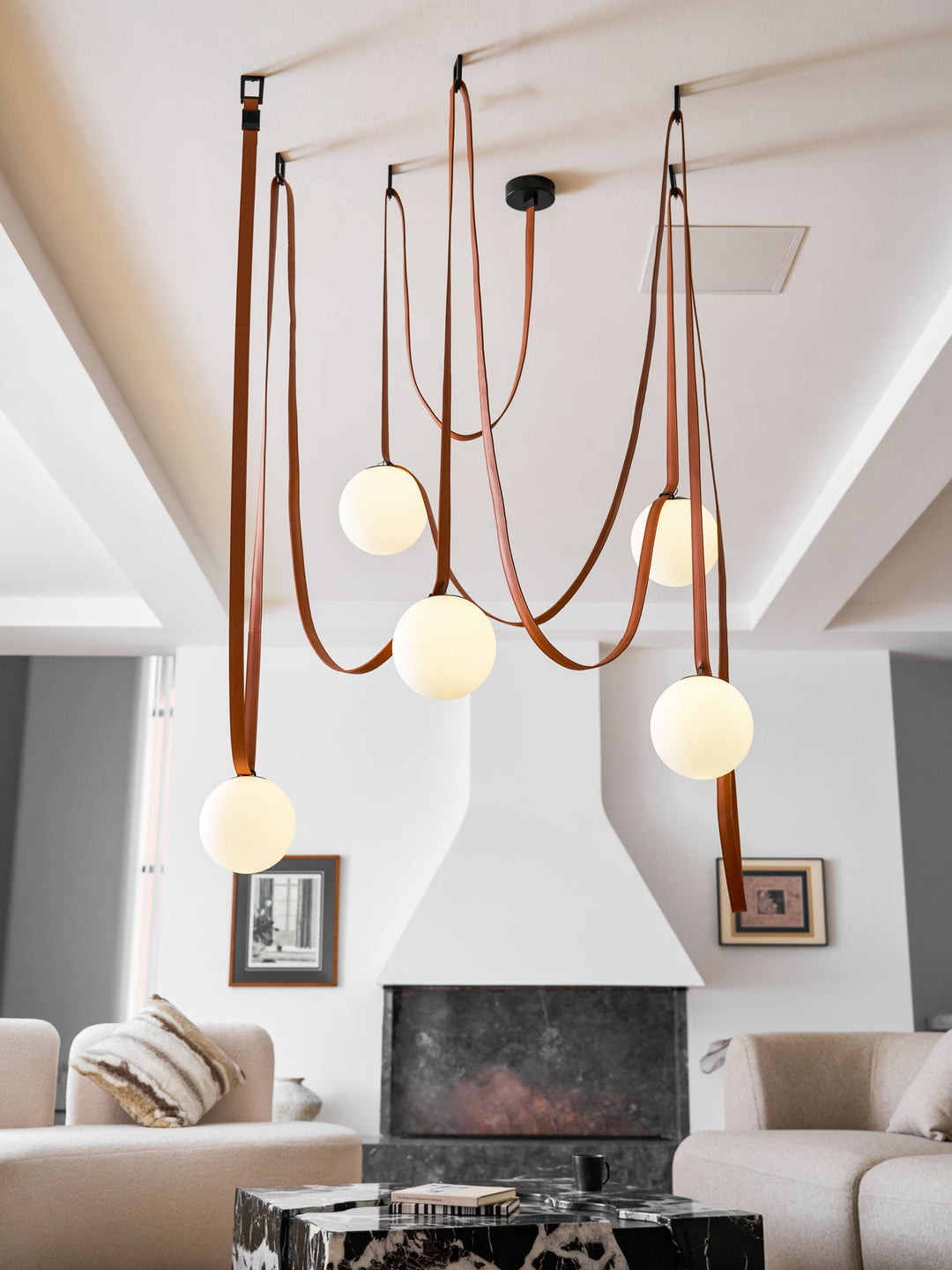 Wielokrotna Lampa Wisząca z Paskami