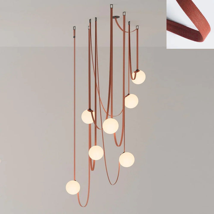 Wielokrotna Lampa Wisząca z Paskami