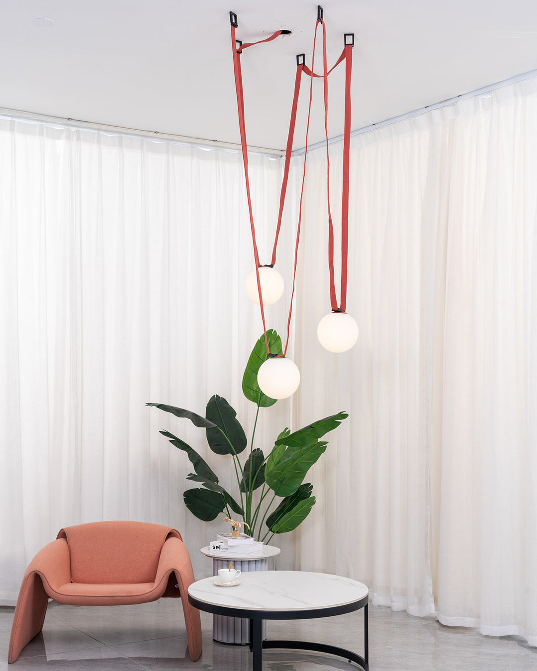 Wielokrotna Lampa Wisząca z Paskami