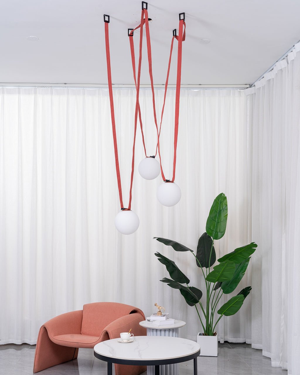 Wielokrotna Lampa Wisząca z Paskami