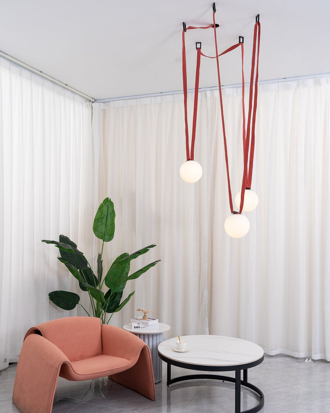 Wielokrotna Lampa Wisząca z Paskami