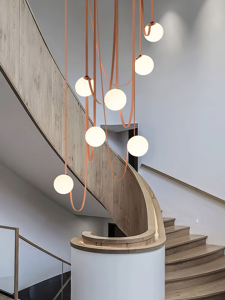 Wielokrotna Lampa Wisząca z Paskami