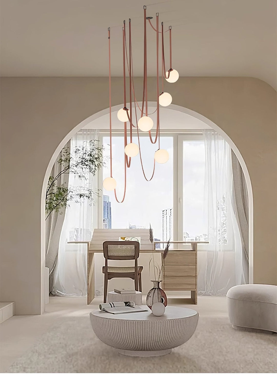 Wielokrotna Lampa Wisząca z Paskami