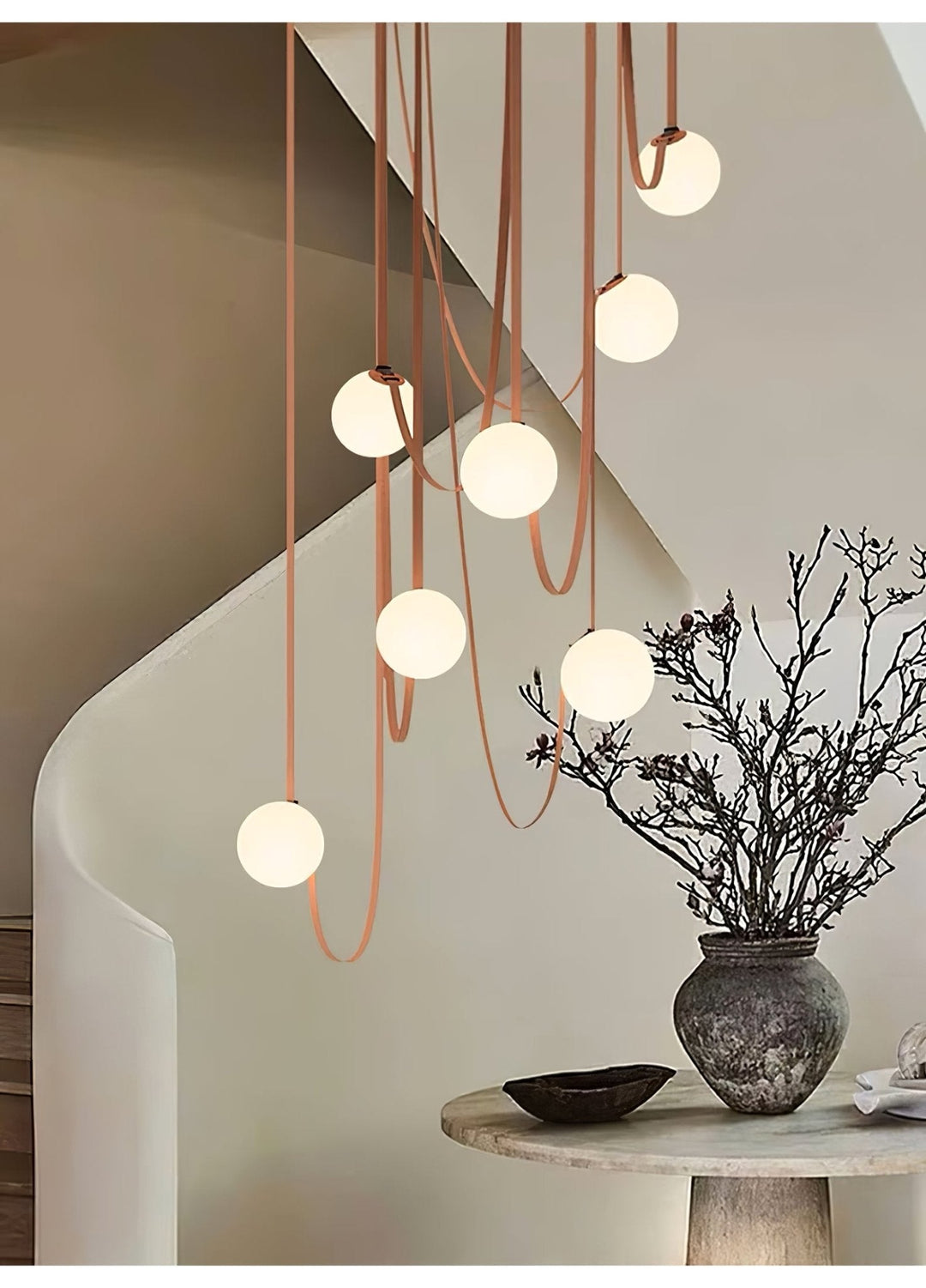 Wielokrotna Lampa Wisząca z Paskami